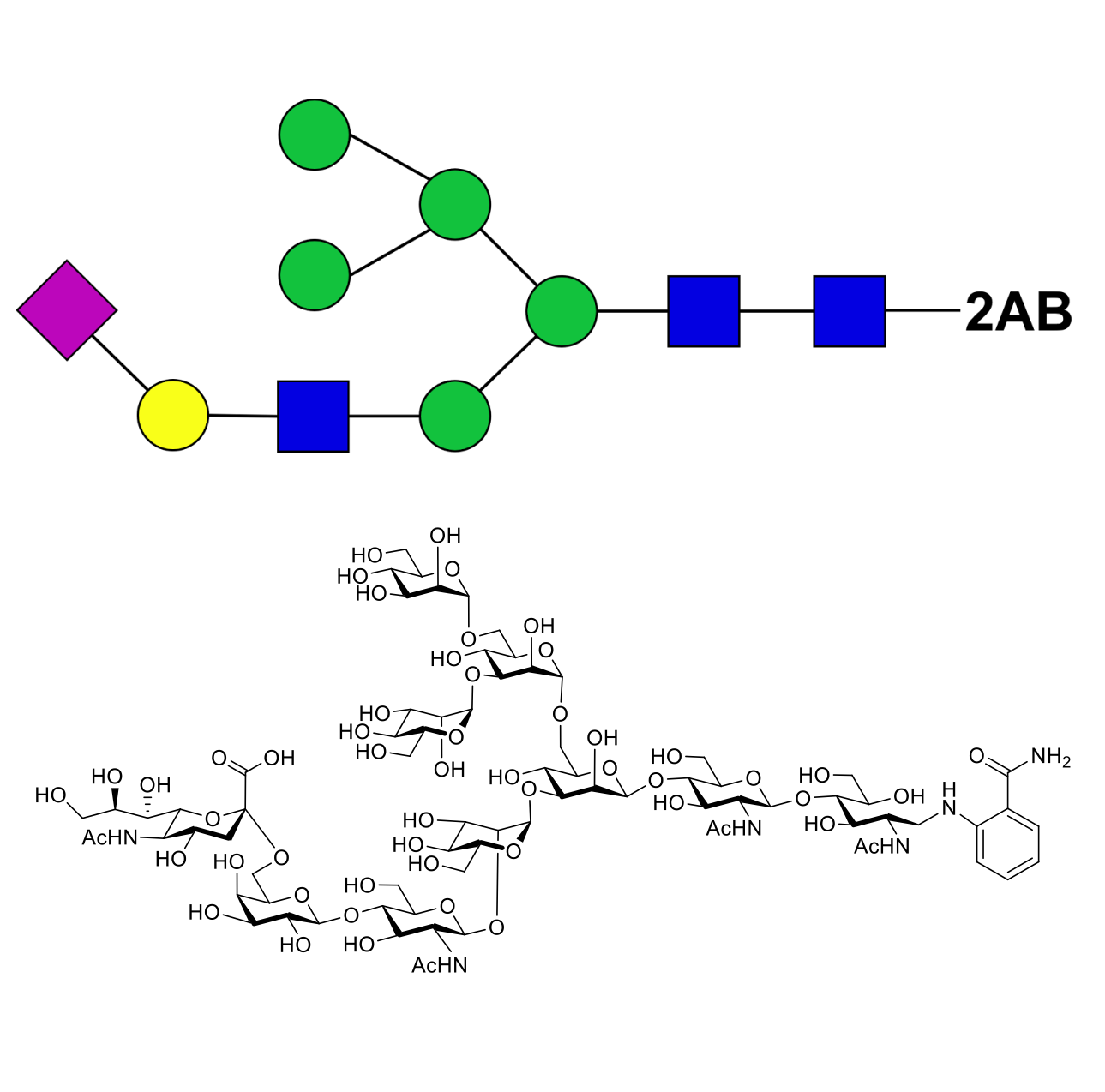 2,6-sialylated hybrid-type-2AB